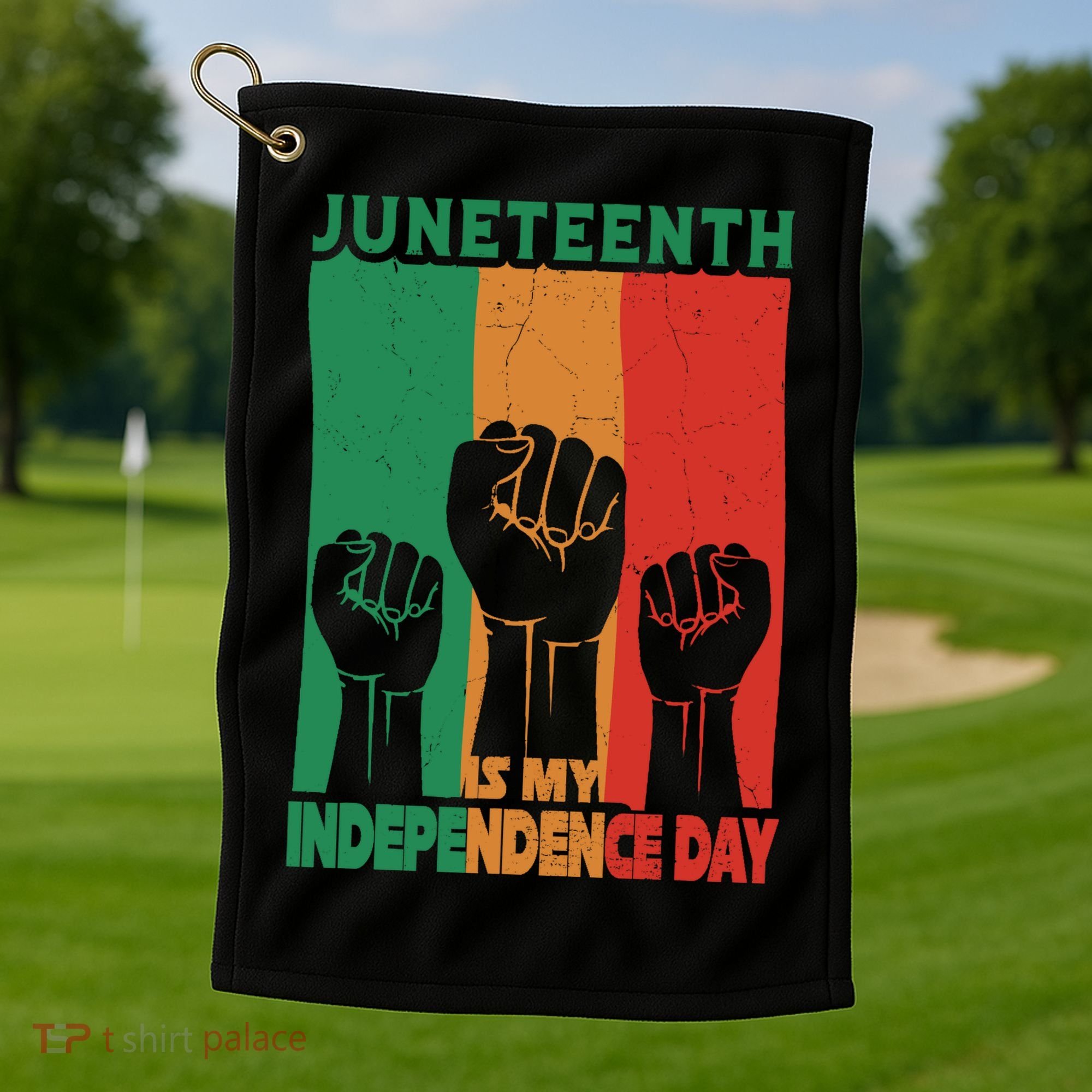Juneteenth Is My Independence Day Black Queen King Cute Girl Golf Towel