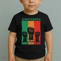 Juneteenth Is My Independence Day Black Queen King Cute Girl Toddler T-Shirt thumb 2