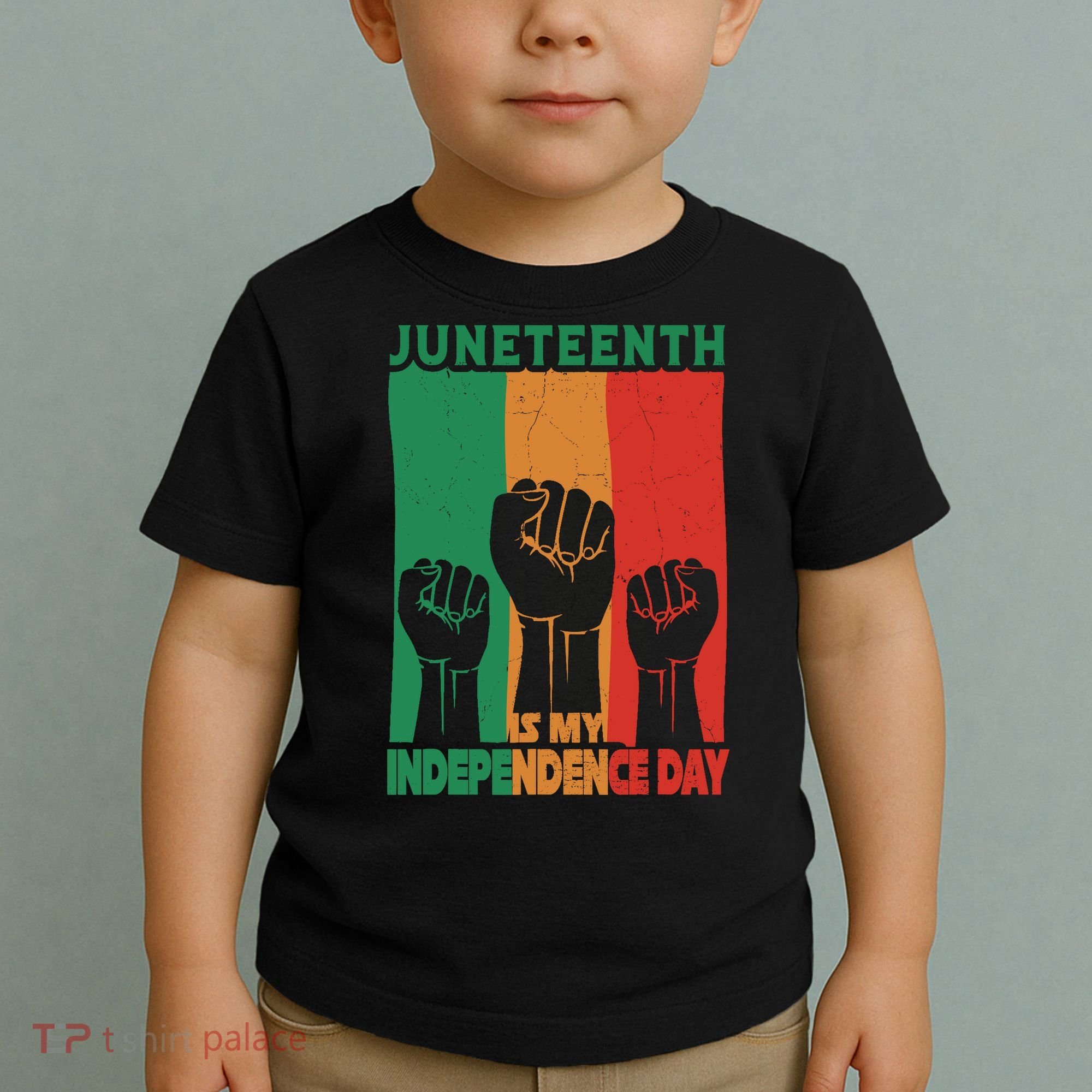 Juneteenth Is My Independence Day Black Queen King Cute Girl Toddler T-Shirt