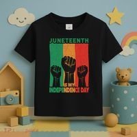 Juneteenth Is My Independence Day Black Queen King Cute Girl Toddler T-Shirt thumb 3