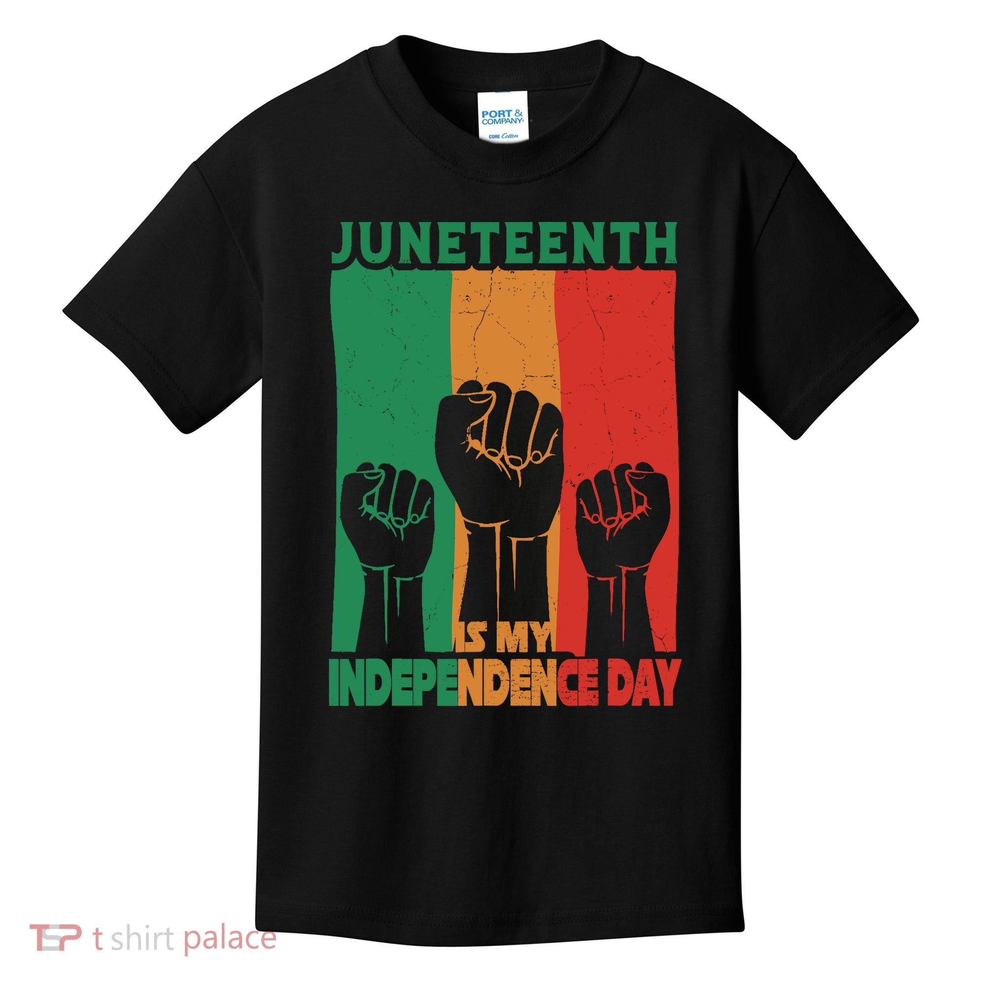 Juneteenth Is My Independence Day Black Queen King Cute Girl Kids T-Shirt