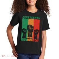 Juneteenth Is My Independence Day Black Queen King Cute Girl Kids T-Shirt thumb 2