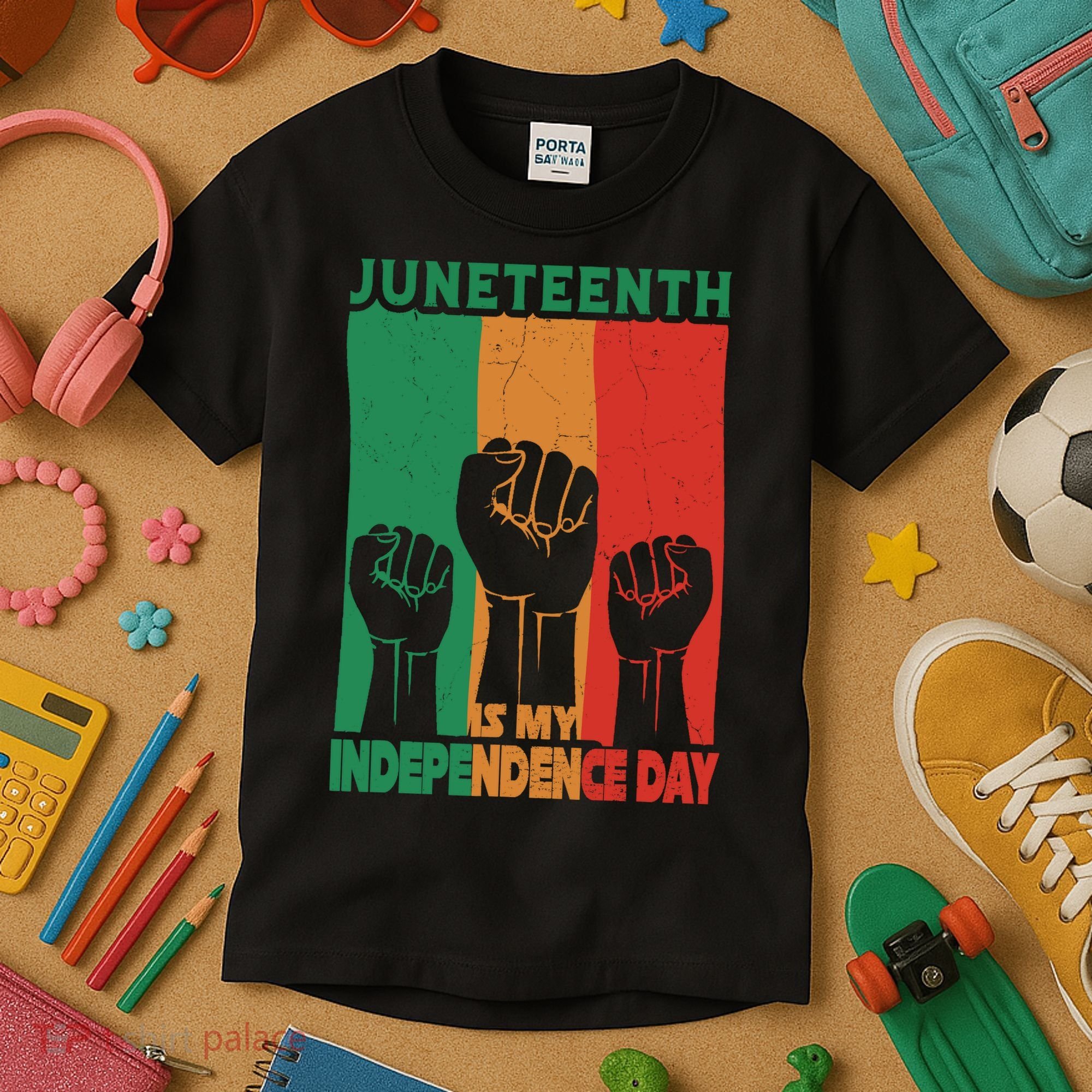 Juneteenth Is My Independence Day Black Queen King Cute Girl Kids T-Shirt