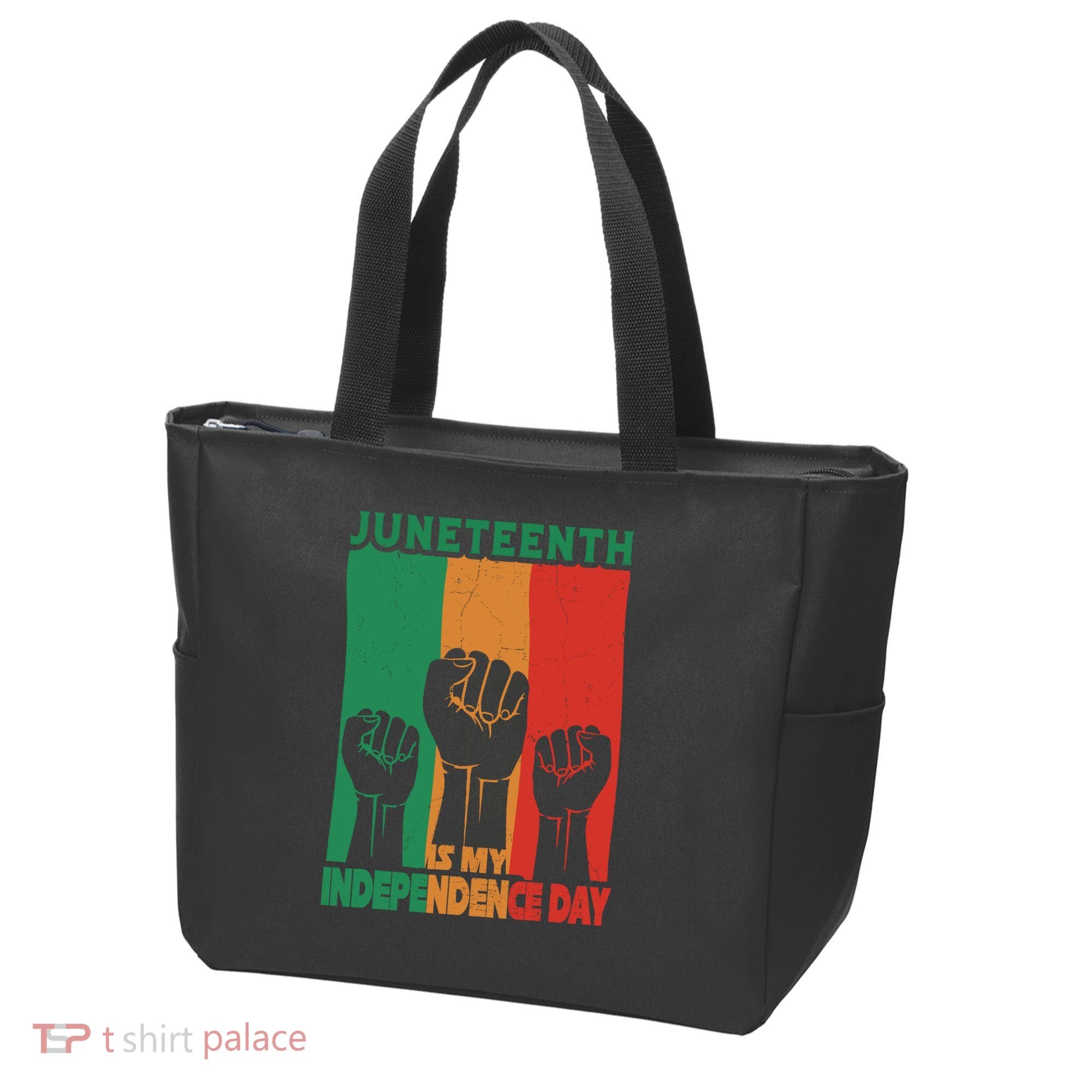 Juneteenth Is My Independence Day Black Queen King Cute Girl Tote Bag