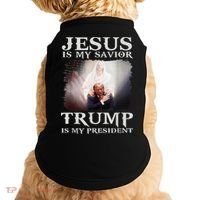 Jesus Is My Savior Trump Is My President Doggie Tank thumb 0