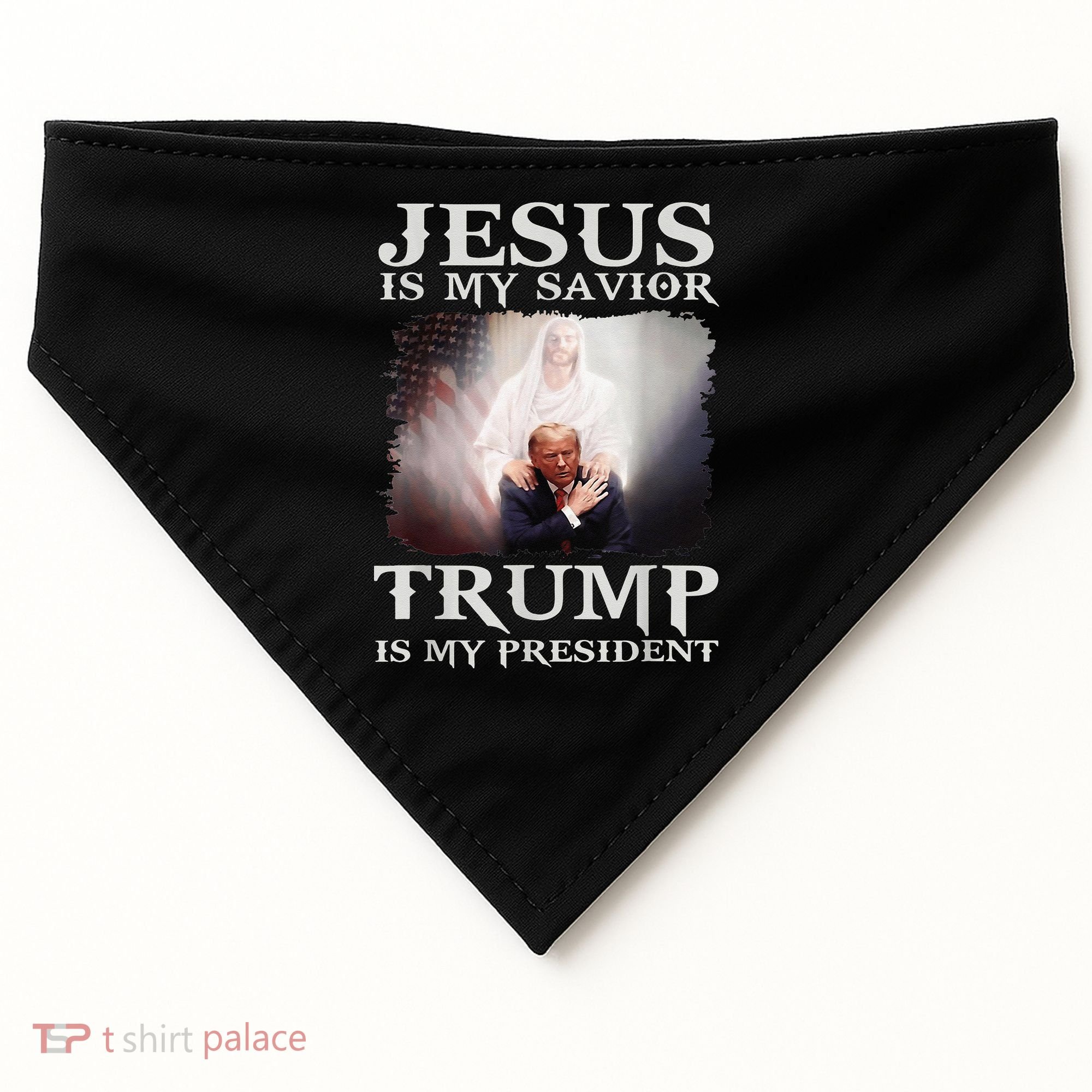 Jesus Is My Savior Trump Is My President USA-Made Doggie Bandana