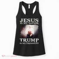 Jesus Is My Savior Trump Is My President Women's Tank Top thumb 0