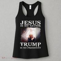 Jesus Is My Savior Trump Is My President Women's Tank Top thumb 3