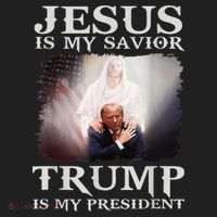 Jesus Is My Savior Trump Is My President Hat thumb 2