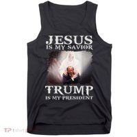 Jesus Is My Savior Trump Is My President Tank Top thumb 0