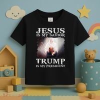 Jesus Is My Savior Trump Is My President Toddler T-Shirt thumb 3
