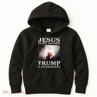 Jesus Is My Savior Trump Is My President Kids Hoodie thumb 0