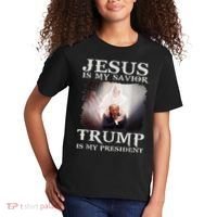 Jesus Is My Savior Trump Is My President Kids T-Shirt thumb 2