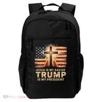 Jesus Is My Savior Trump Is My President Biblical Backpack thumb 0