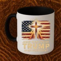 Jesus Is My Savior Trump Is My President Biblical Coffee Mug thumb 2