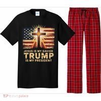 Jesus Is My Savior Trump Is My President Biblical Pajama Set thumb 0