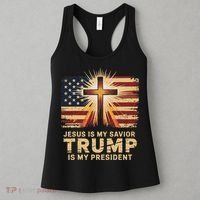 Jesus Is My Savior Trump Is My President Biblical Women's Tank Top thumb 3