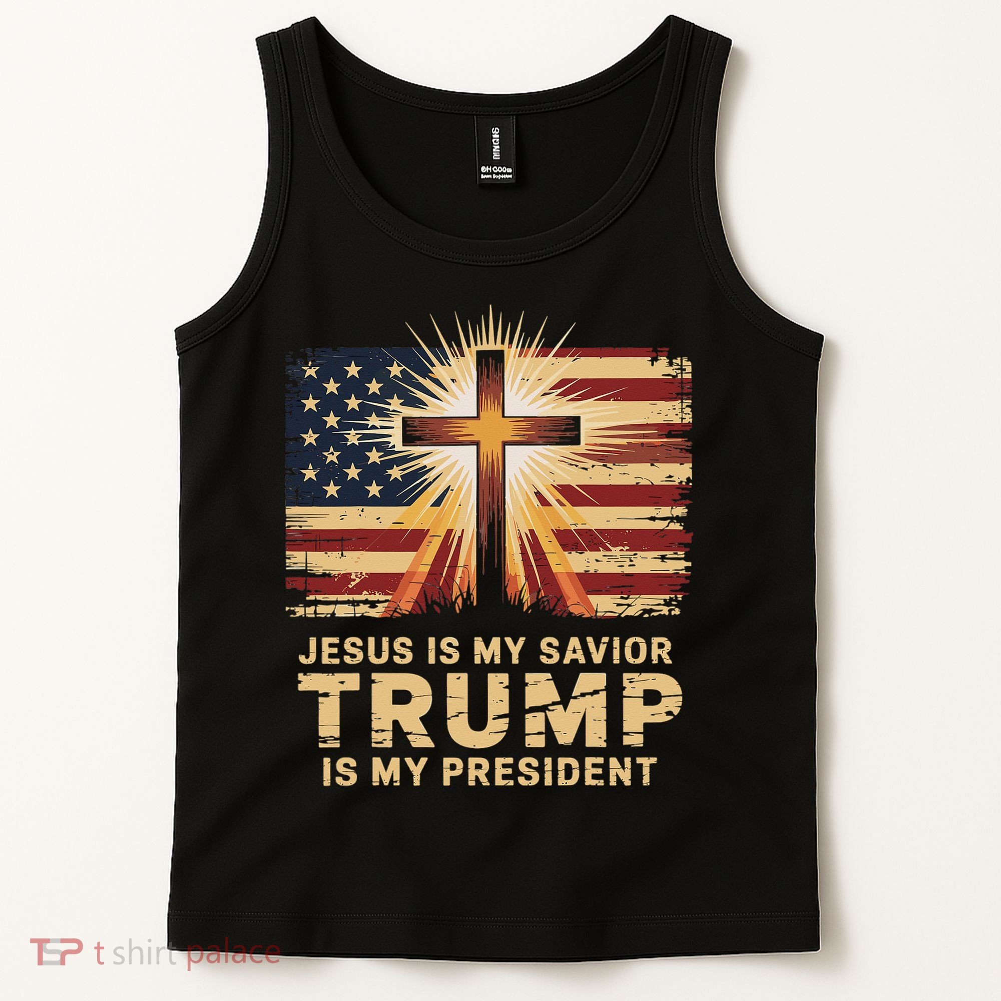 Jesus Is My Savior Trump Is My President Biblical Tank Top