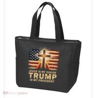Jesus Is My Savior Trump Is My President Biblical Tote Bag thumb 3
