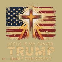 Jesus Is My Savior Trump Is My President Biblical Sweatshirt thumb 2