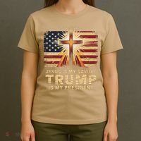 Jesus Is My Savior Trump Is My President Biblical T-Shirt thumb 4