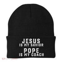 Jesus Is My Savior Pope Is My Coach Beanie thumb 0