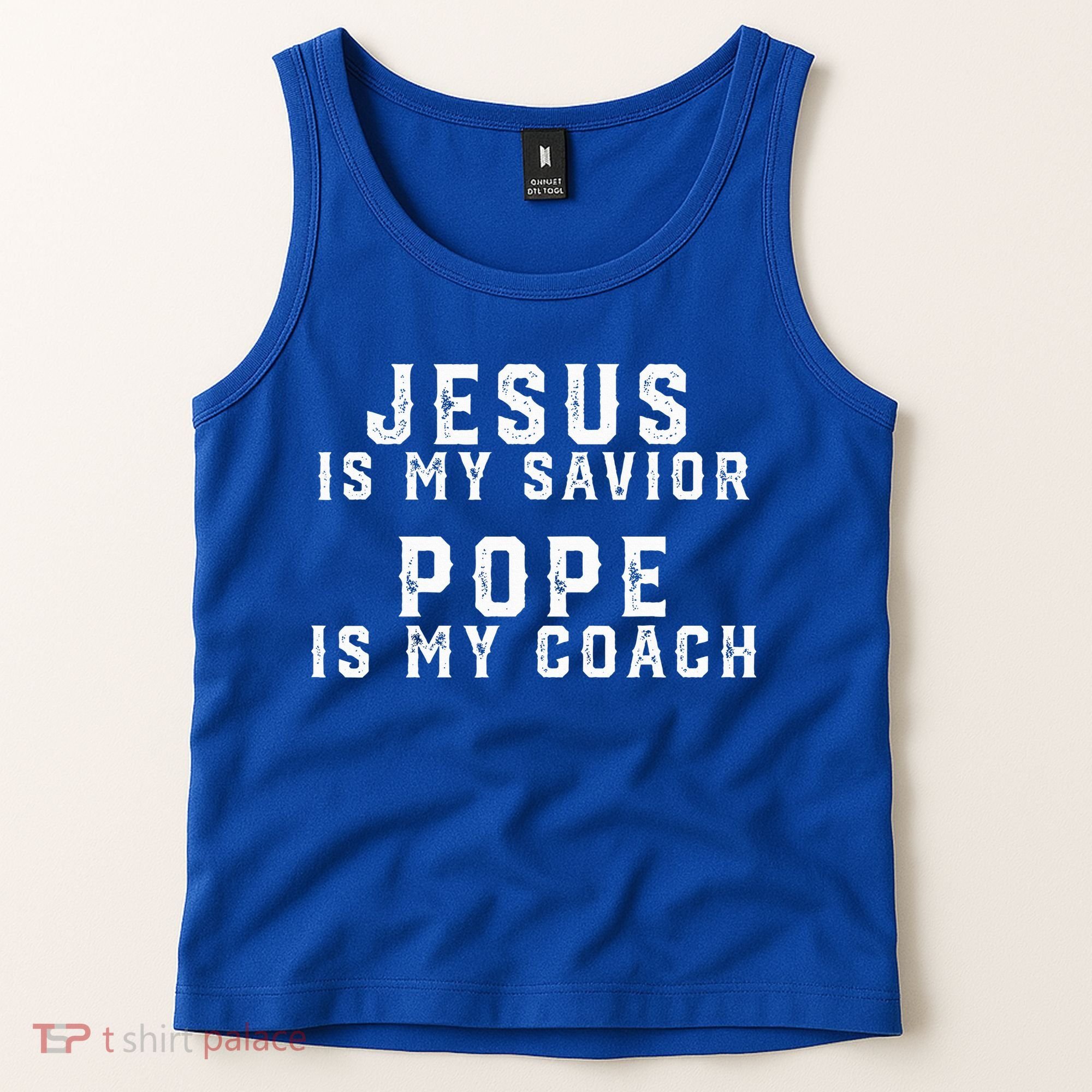 Jesus Is My Savior Pope Is My Coach Tank Top