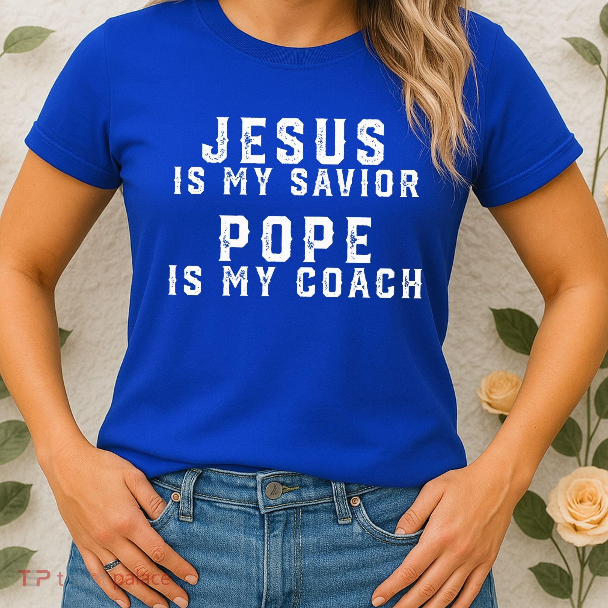 Jesus Is My Savior Pope Is My Coach Women's T-Shirt