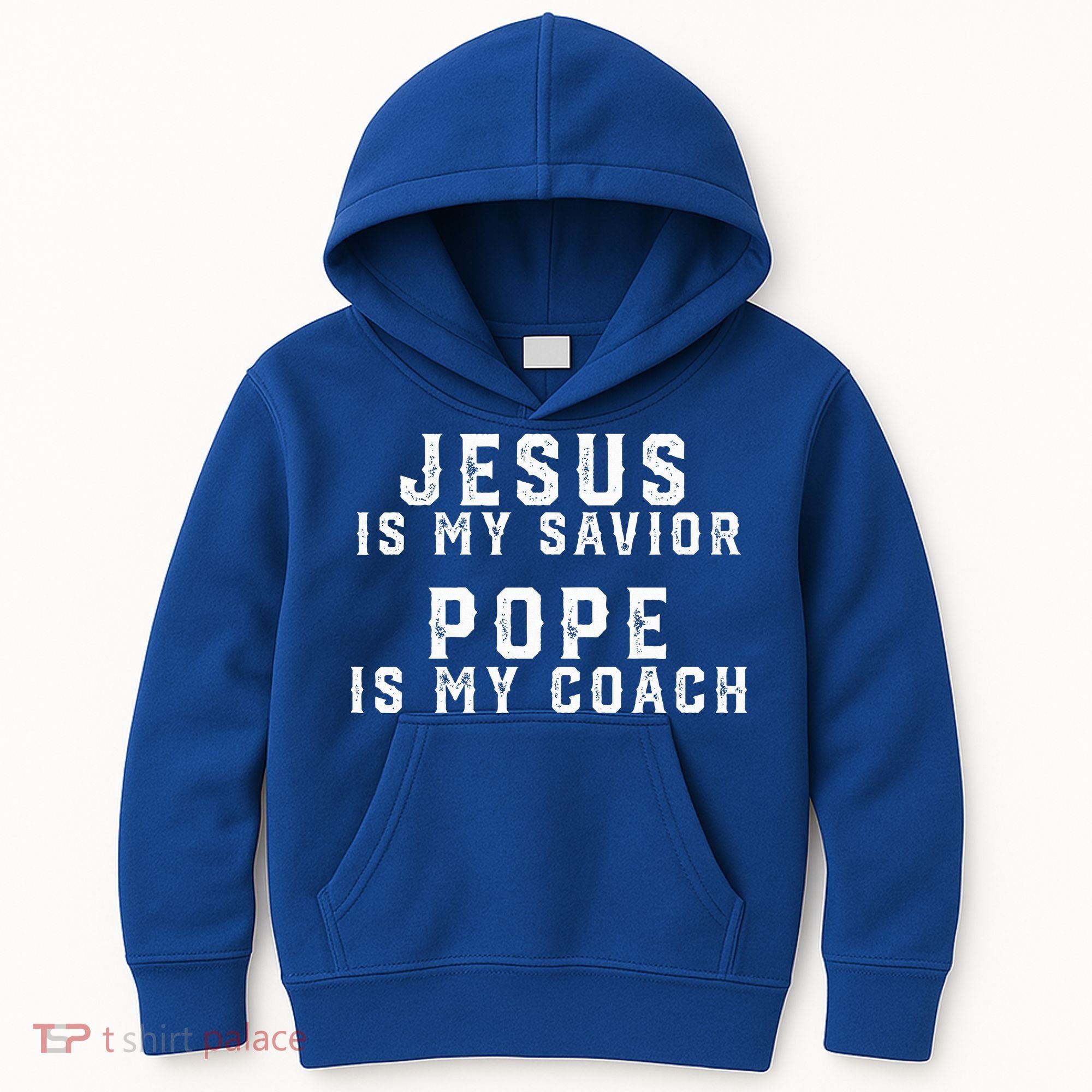 Jesus Is My Savior Pope Is My Coach Kids Hoodie