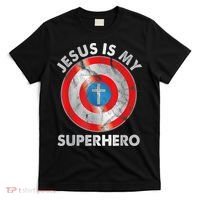 Jesus Is My SuperHero Christian Jesus Lovers Men Women T-Shirt thumb 0