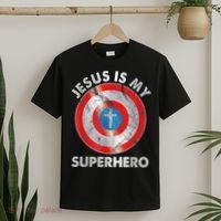 Jesus Is My SuperHero Christian Jesus Lovers Men Women T-Shirt thumb 2