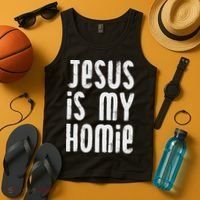 Jesus Is My Homie Christian Tank Top thumb 4