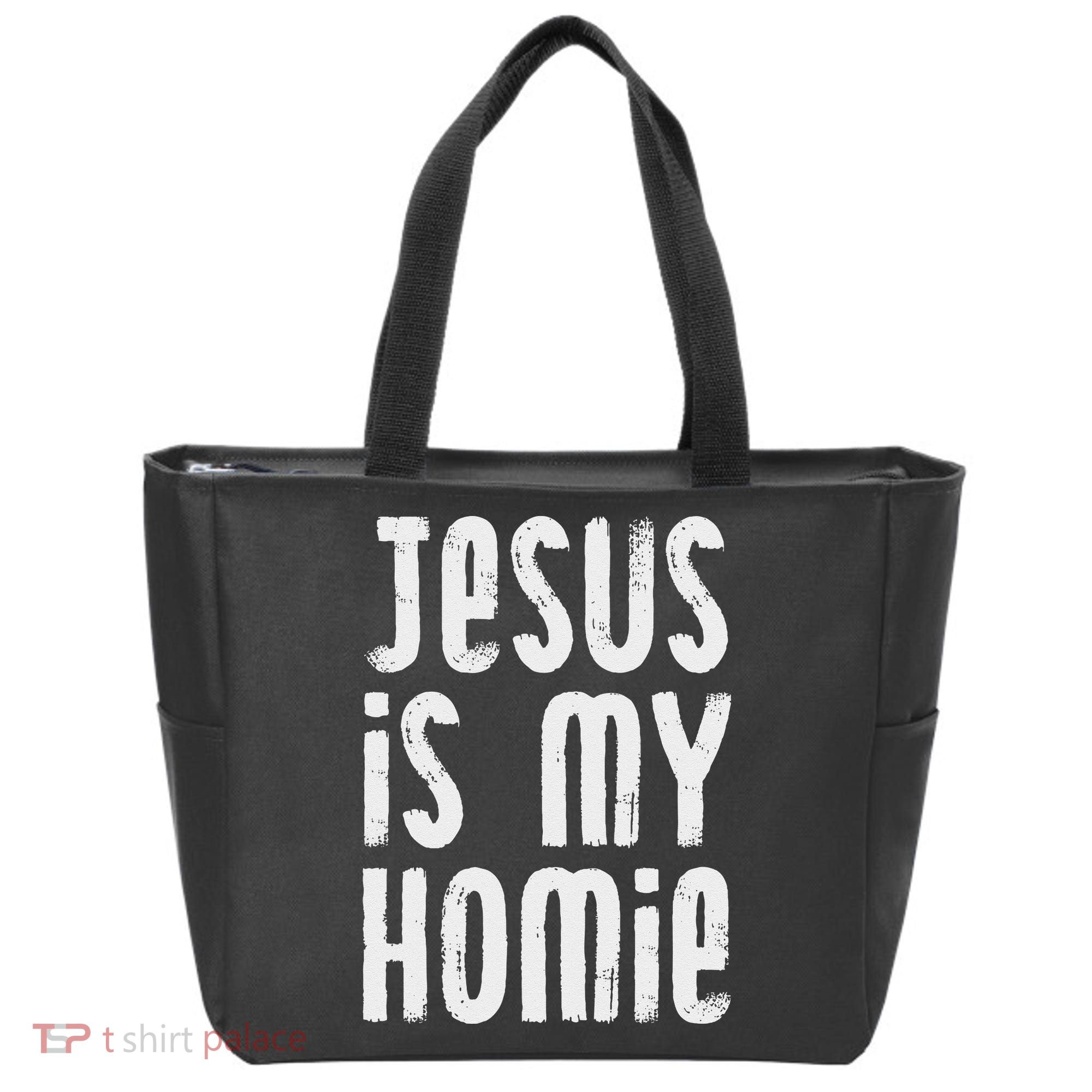 Jesus Is My Homie Christian Tote Bag