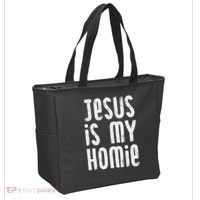 Jesus Is My Homie Christian Tote Bag thumb 2