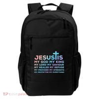 Jesus Is My God King Lord Saviour Healer Refuge Backpack thumb 0