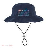 Jesus Is My God King Lord Saviour Healer Refuge Bucket Hat thumb 0