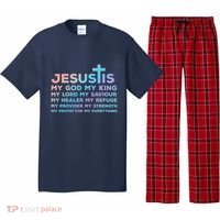 Jesus Is My God King Lord Saviour Healer Refuge Pajama Set thumb 0