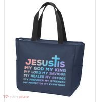 Jesus Is My God King Lord Saviour Healer Refuge Tote Bag thumb 3