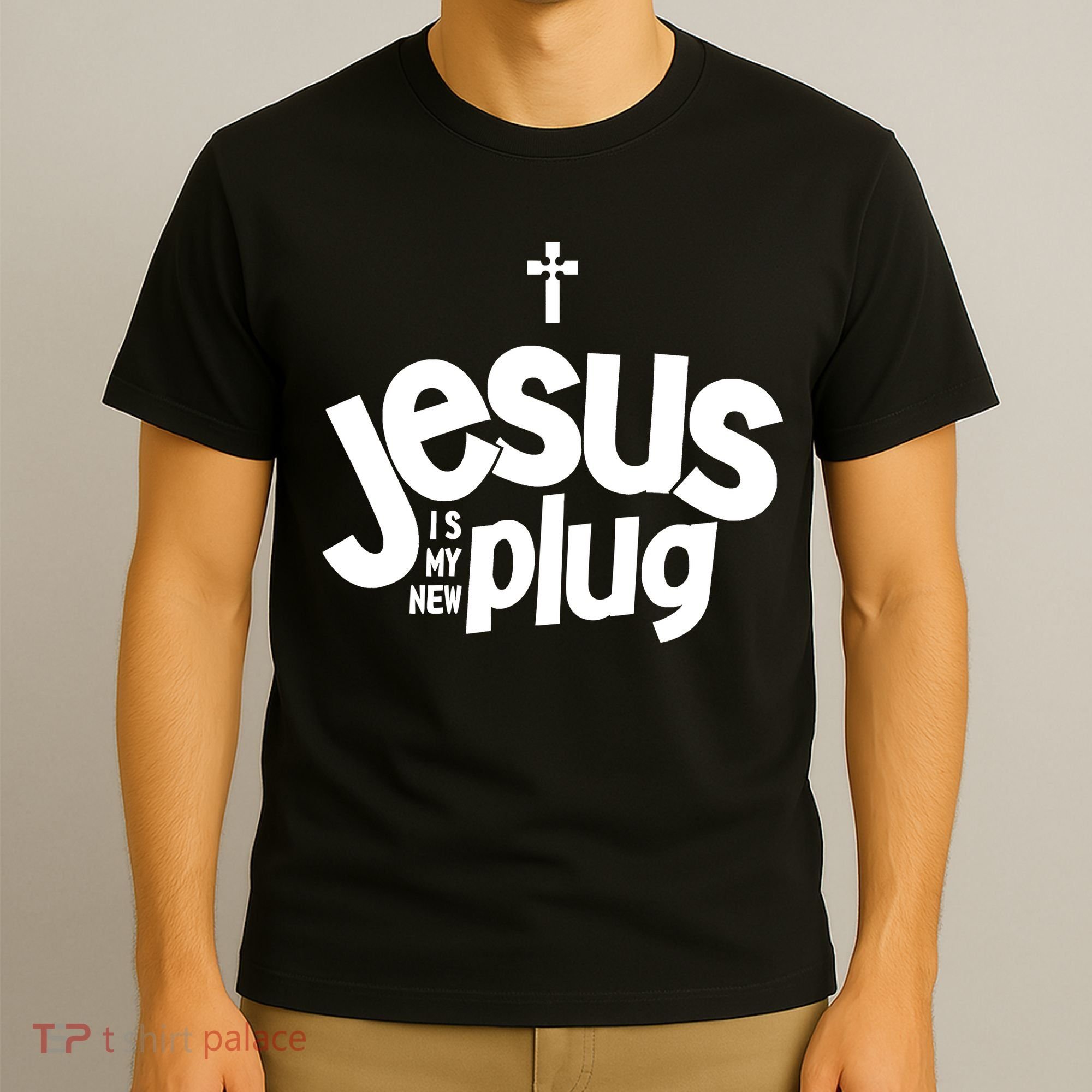 Jesus Is My New Plug Funny Christian Convert T-Shirt