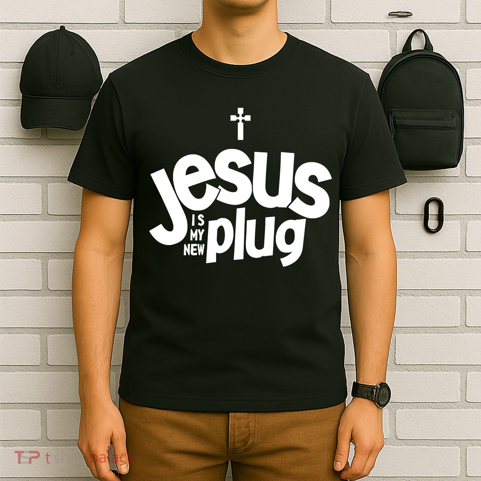 Jesus Is My New Plug Funny Christian Convert T-Shirt