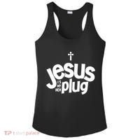 Jesus Is My New Plug Funny Christian Convert Ladies PosiCharge Competitor Racerback Tank thumb 0