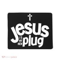 Jesus Is My New Plug Funny Christian Convert Mousepad thumb 0
