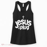 Jesus Is My New Plug Funny Christian Convert Women's Tank Top thumb 0