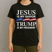 Jesus Is My Savior Trump Is My President T-Shirt thumb 4