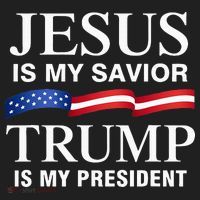 Jesus Is My Savior Trump Is My President Beanie thumb 2
