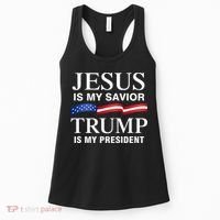 Jesus Is My Savior Trump Is My President Women's Tank Top thumb 0