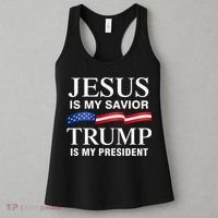 Jesus Is My Savior Trump Is My President Women's Tank Top thumb 3