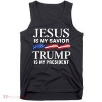 Jesus Is My Savior Trump Is My President Tank Top thumb 0