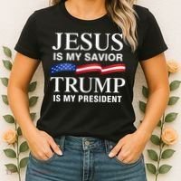Jesus Is My Savior Trump Is My President Women's T-Shirt thumb 2