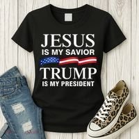 Jesus Is My Savior Trump Is My President Women's T-Shirt thumb 3